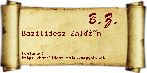 Bazilidesz Zalán névjegykártya
